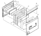 Kenmore 6654438910 lower electric oven door diagram
