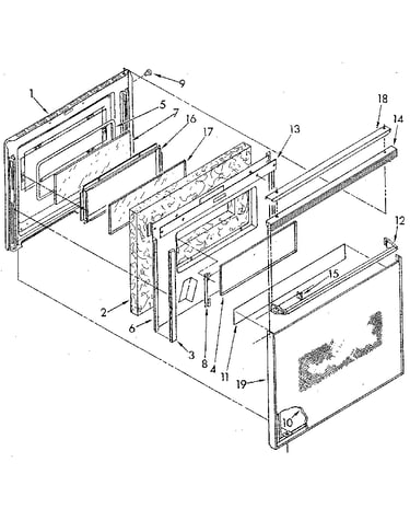 Lower electric oven door