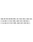 Model notes