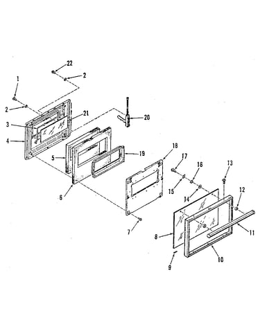 Lower oven door section
