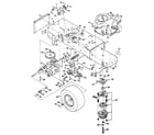 Jacobsen LT12 frame transaxle and engine diagram