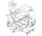 Jacobsen LT12 cowlings, rear fender and seat assembly diagram