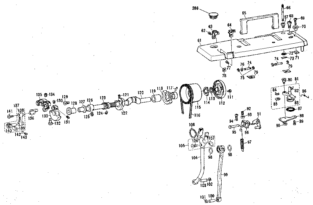 Bobbin winder and crank assembly
