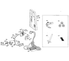 Kenmore 2681044280 motor and attachment parts diagram