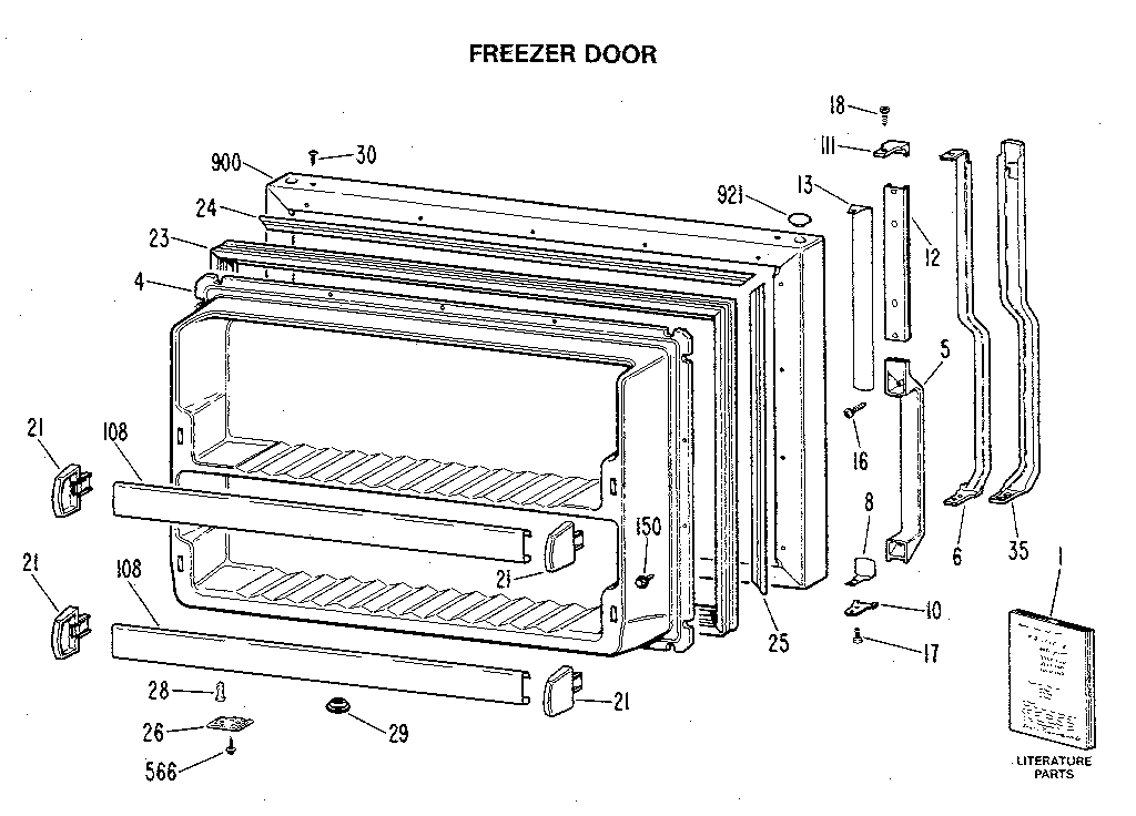 Freezer door