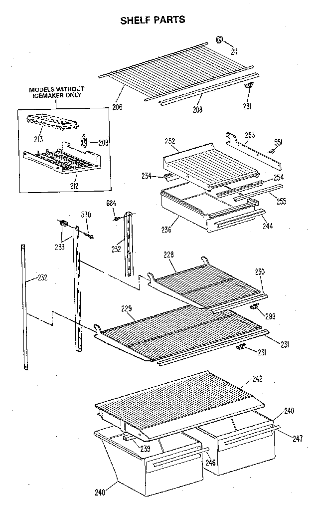 Shelf parts