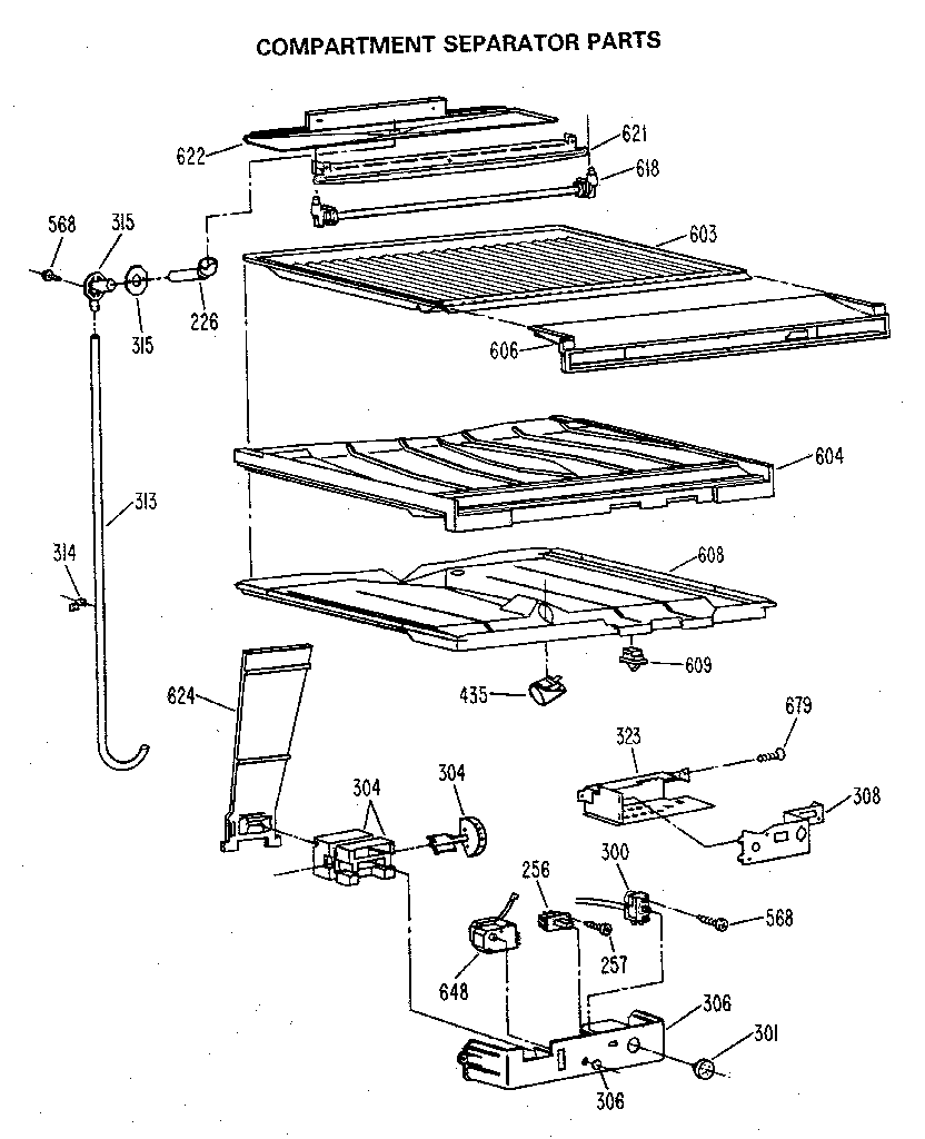 Comparment separator/divider block