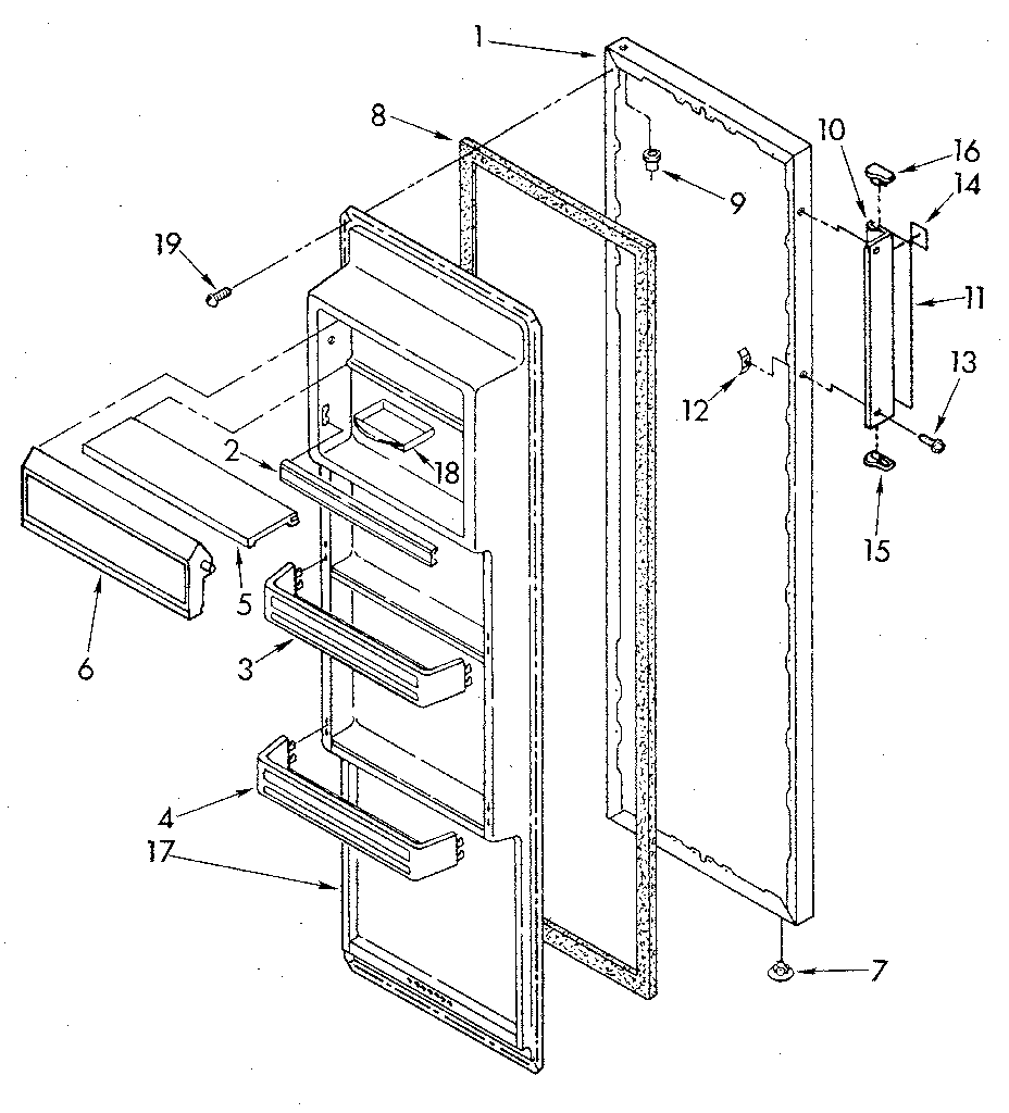 Refrigerator door