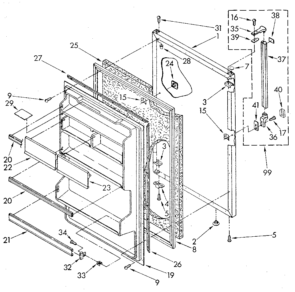 Refrigerator door