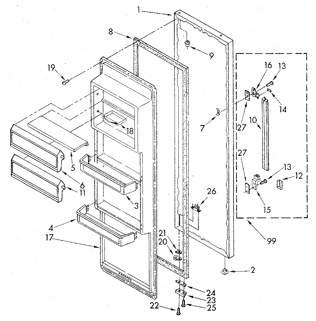 Refrigerator door