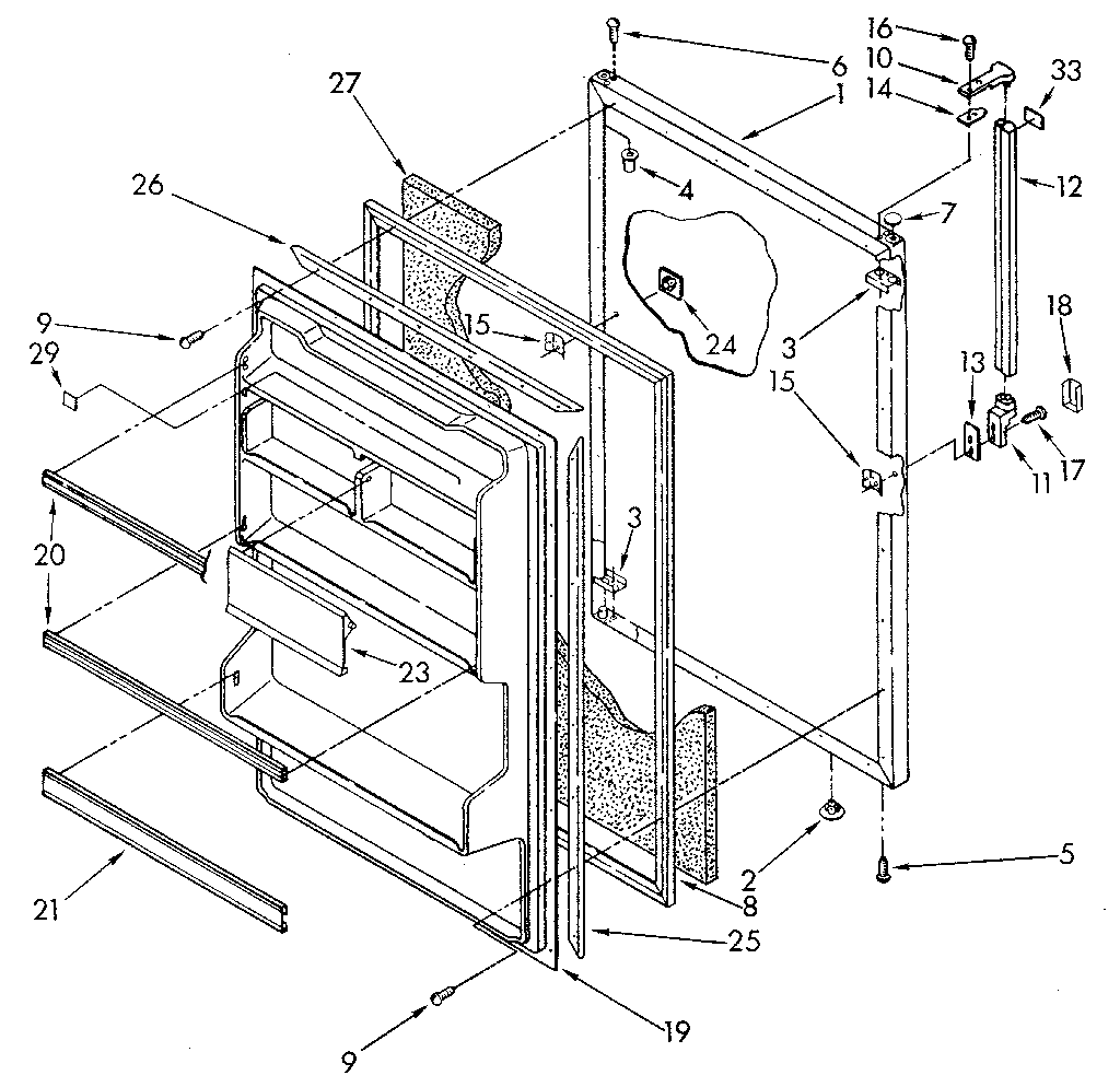 Refrigerator door