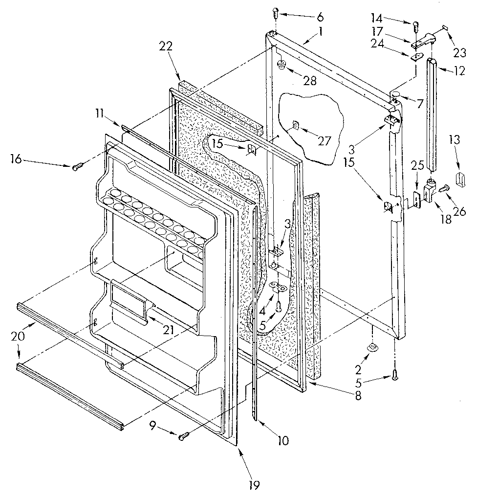 Refrigerator door
