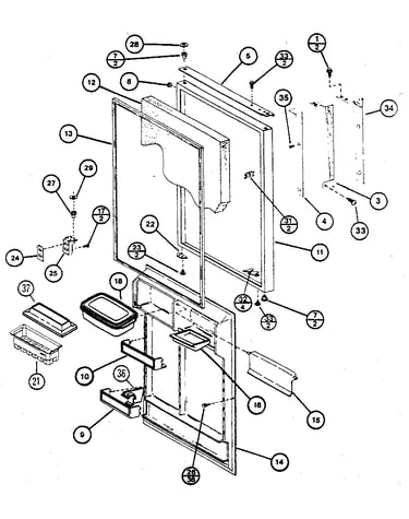 Refrigerator door