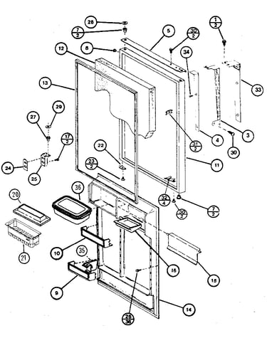 Refrigerator door