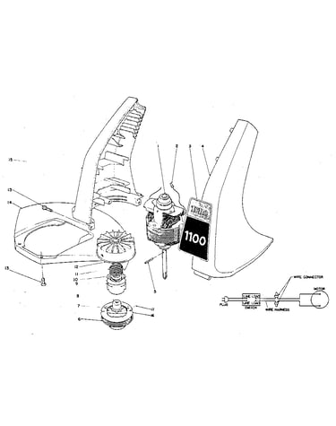 Motor and housing assembly