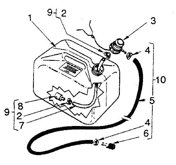 3-1/4 gal. fuel tank assy - 190188