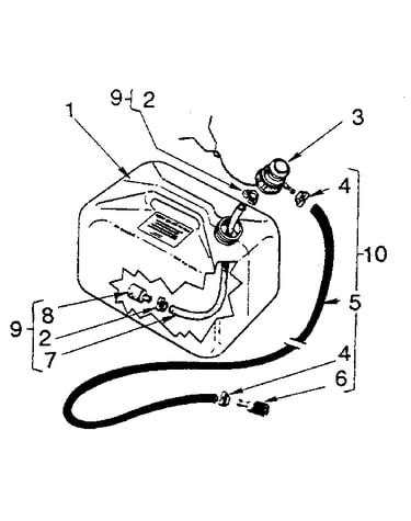 3-1/4 gal. fuel tank assy - 190188