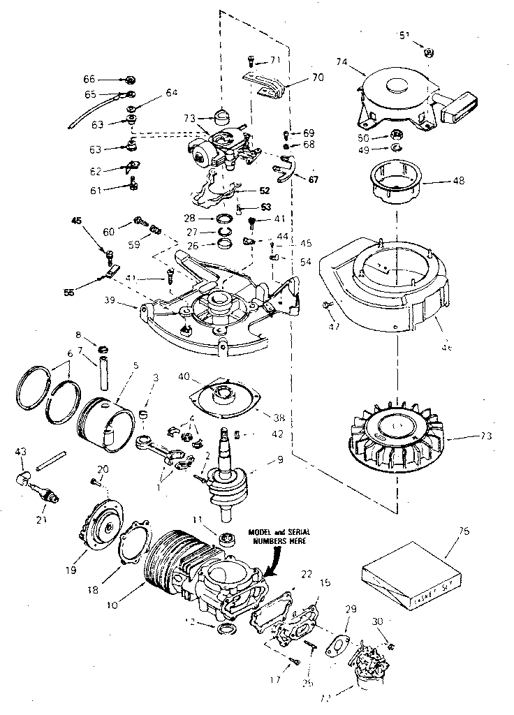 Engine assembly type no. 643-29ba & 643-35
