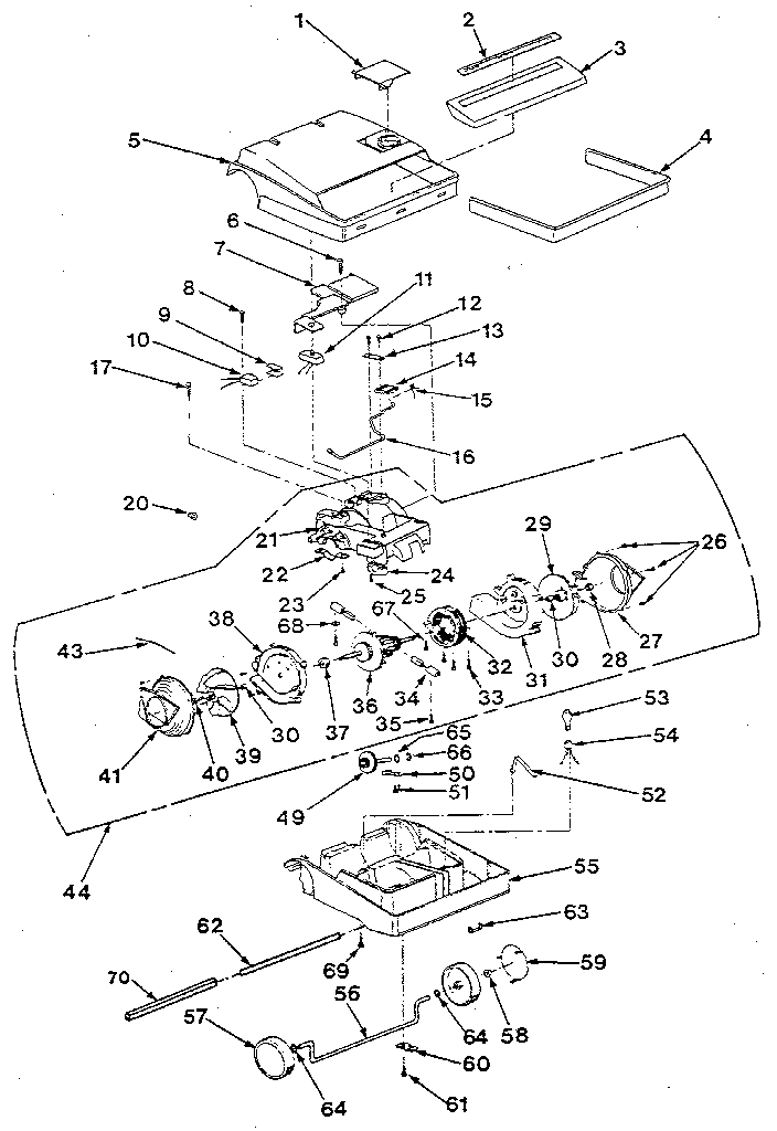 Nozzle and motor assembly