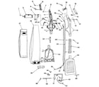 Kenmore 1753780280 handle and bag housing diagram