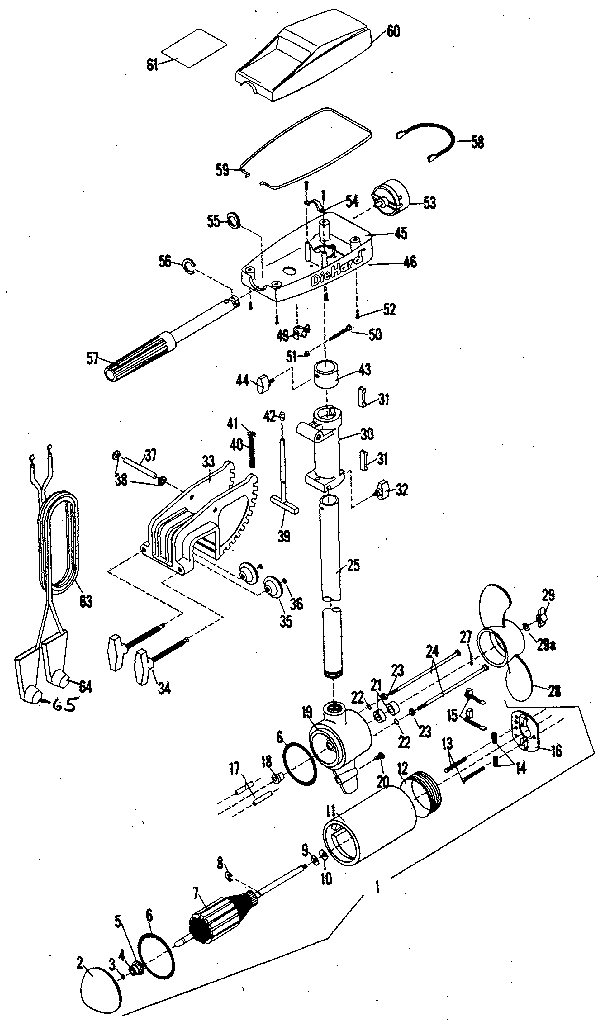 1/2 h.p. electric fishing motor
