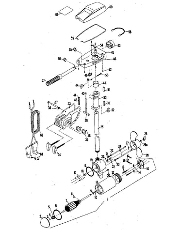 1/2 h.p. electric fishing motor