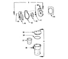 Sears 167430487 pump, hair, and lint pot assemblies diagram