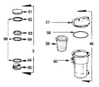 Sears 167410054 hair and lint pot/fillport complete assembly diagram