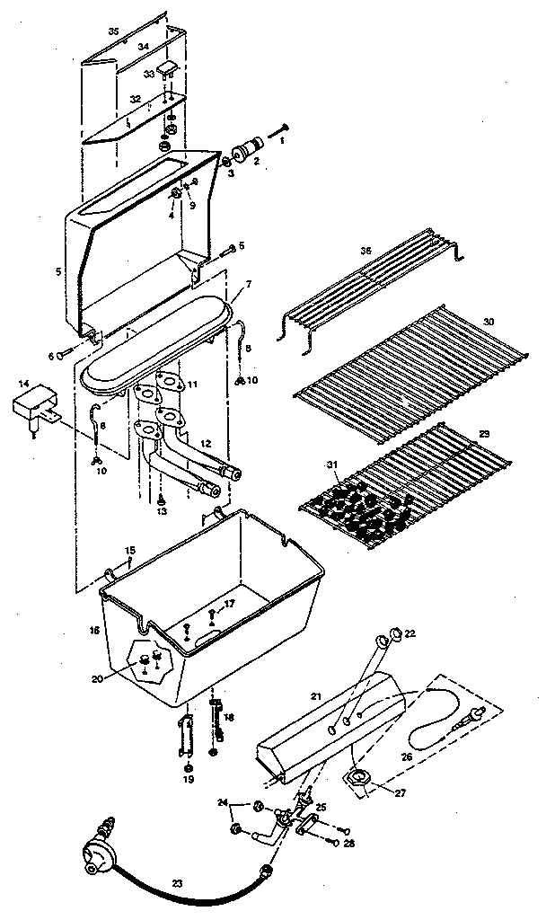 Grill, burner
