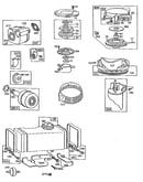 Rewind starter and fuel tank assembly