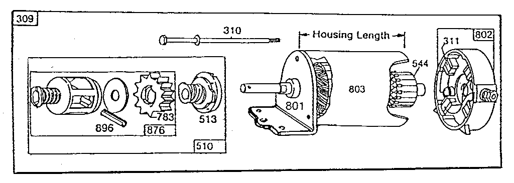 Motor and drive assembly
