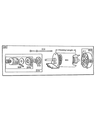Motor and drive assembly