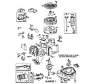 Briggs & Stratton 100700 TO 100799 (0101 - 0101) cylinder assembly diagram