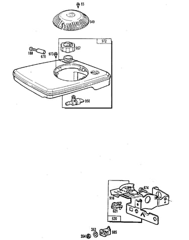 Carburetor control plate and fuel tank