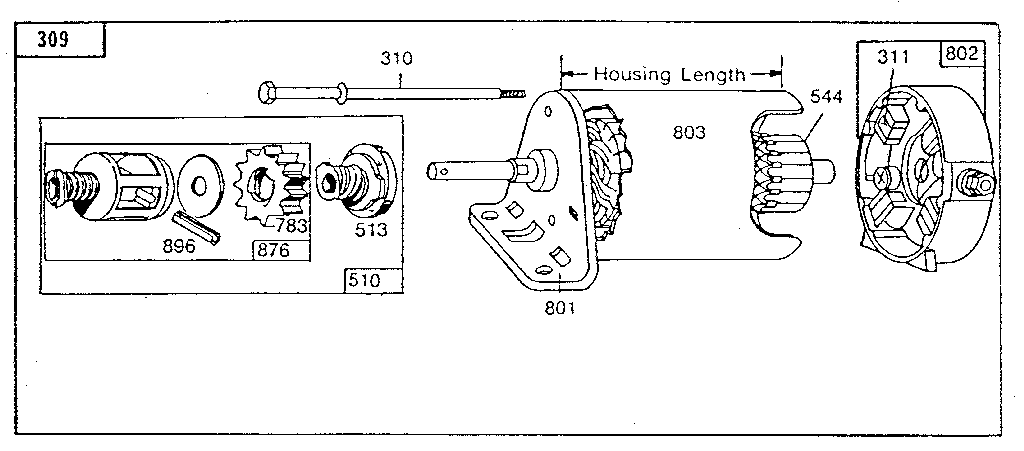 Motor and drive assembly