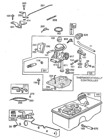 Carburetor assembly and fuel tank