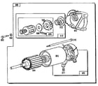 Briggs & Stratton 400700 TO 400799 (1200 - 1200) motor and drive assembly diagram