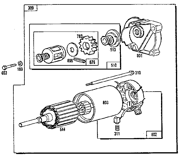 Motor and drive assembly