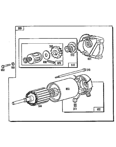Motor and drive assembly