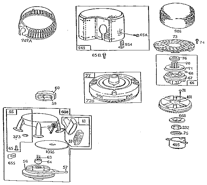 Rewind starter assembly