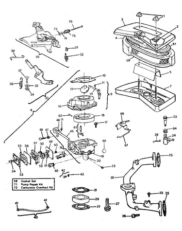 Air cleaner - carburetor group