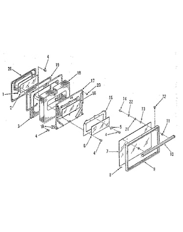 Oven door section