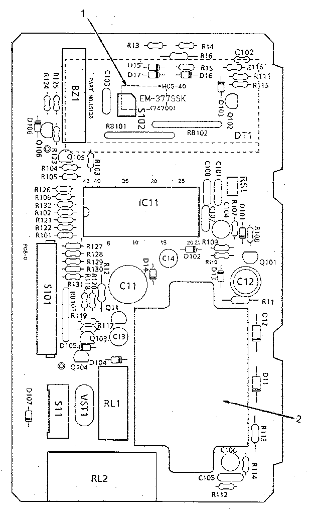 POWER AND CIRCUIT BOARD (PART NO. 15128)