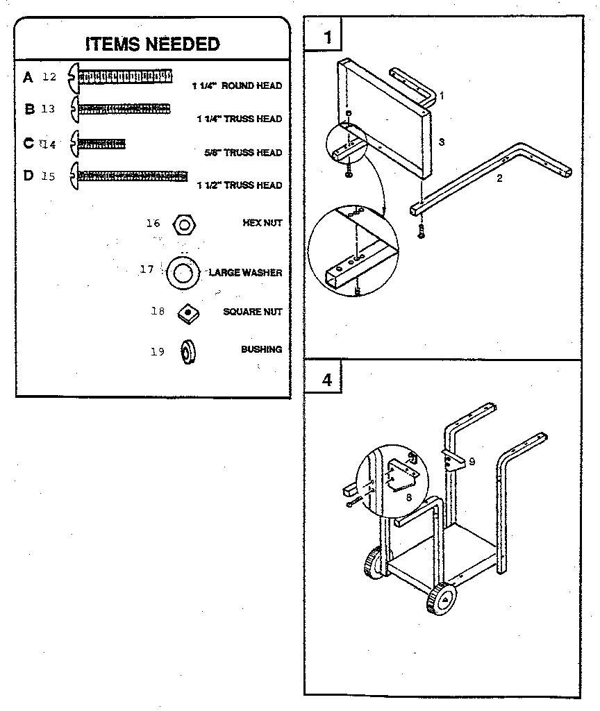 Cart and bracket assembly