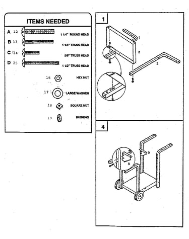 Cart and bracket assembly