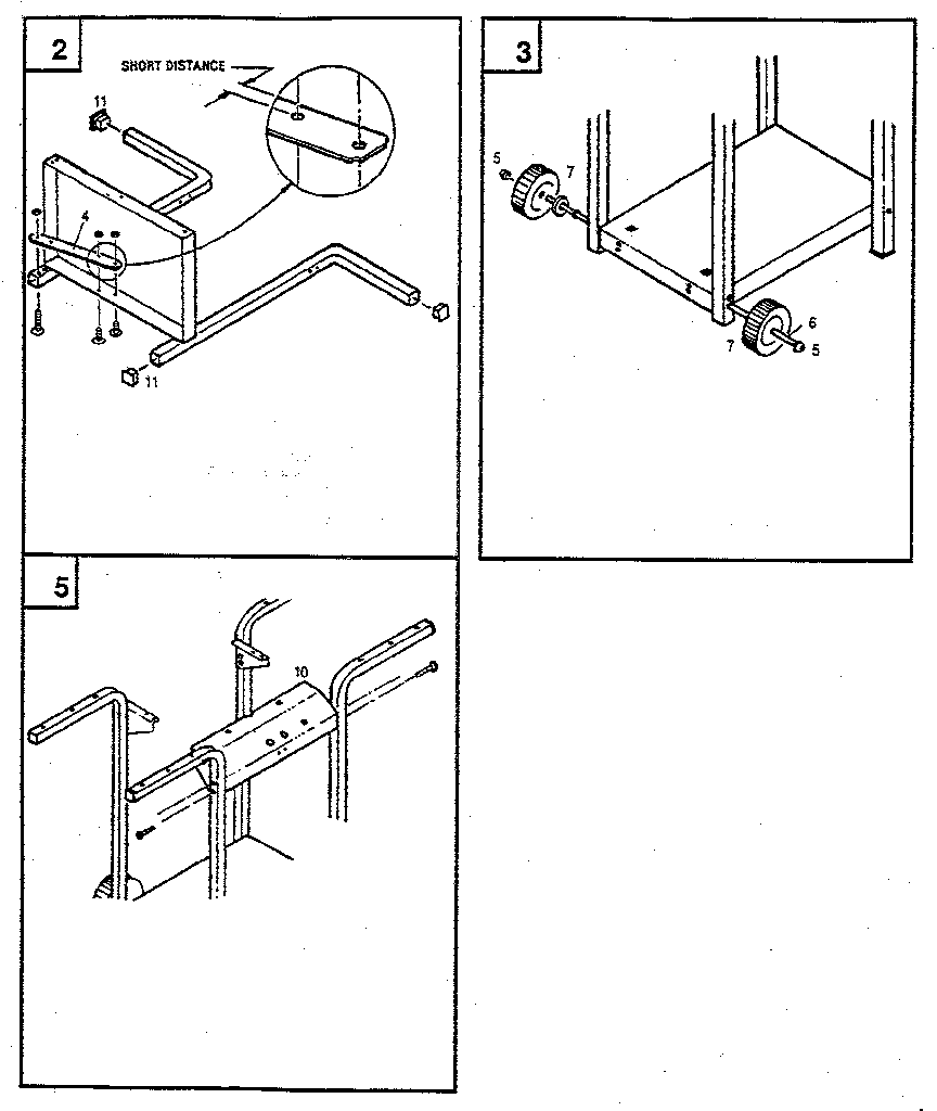 Base, axle, and control panel assemblies