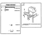 Sunbeam 10191 front and side table, tank installation diagram