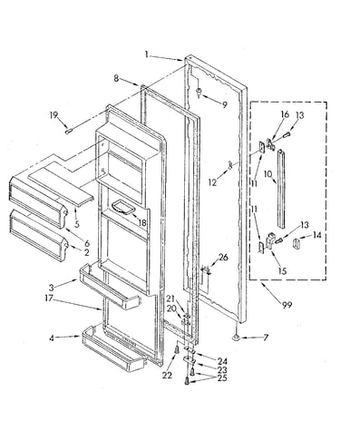Refrigerator door