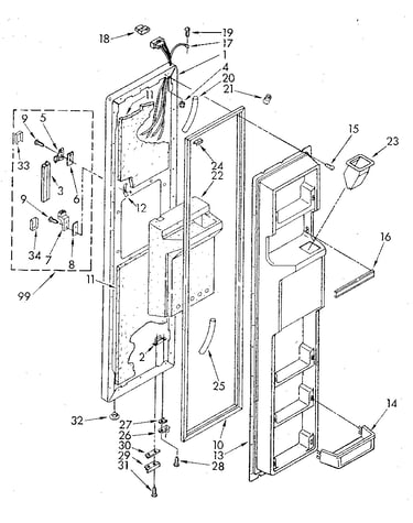 Freezer door