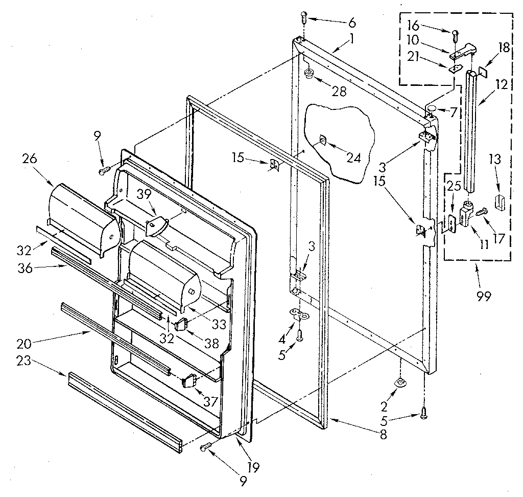 Refrigerator door